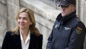 La infanta Cristina, a su llegada a los juzgados de Palma, el pasado febrero.