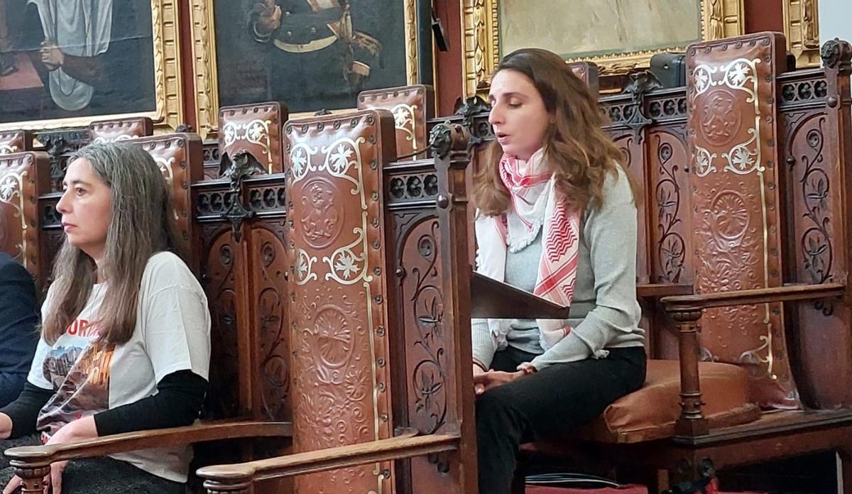 Lucía Muñoz interviene en el pleno de este jueves.