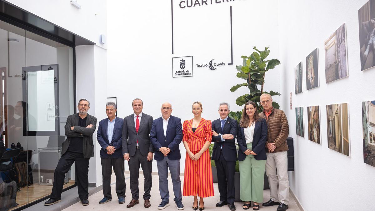 e izqda. a dcha.: Gonzalo Ubani, Juan Díaz, Augusto Hidalgo, Guacinara Medina, Manuel Pineda, Idaira Olsen y Anatol Yanowsky