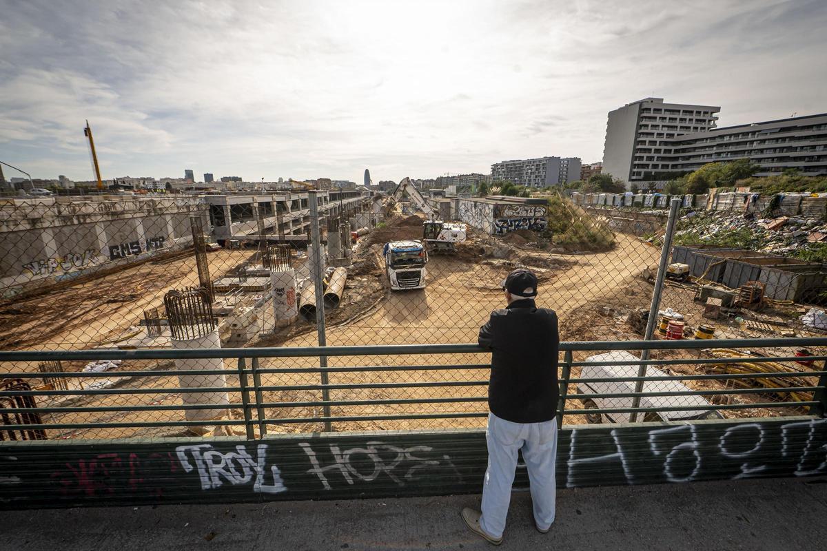 Así están las obras de la futura estación de la Sagrera