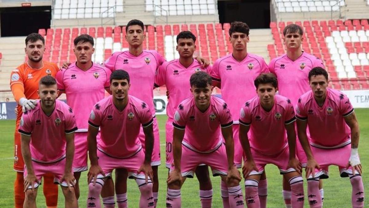 El último once titular del CD Castellón B en Segunda Federación en la pasada temporada 2025/26.