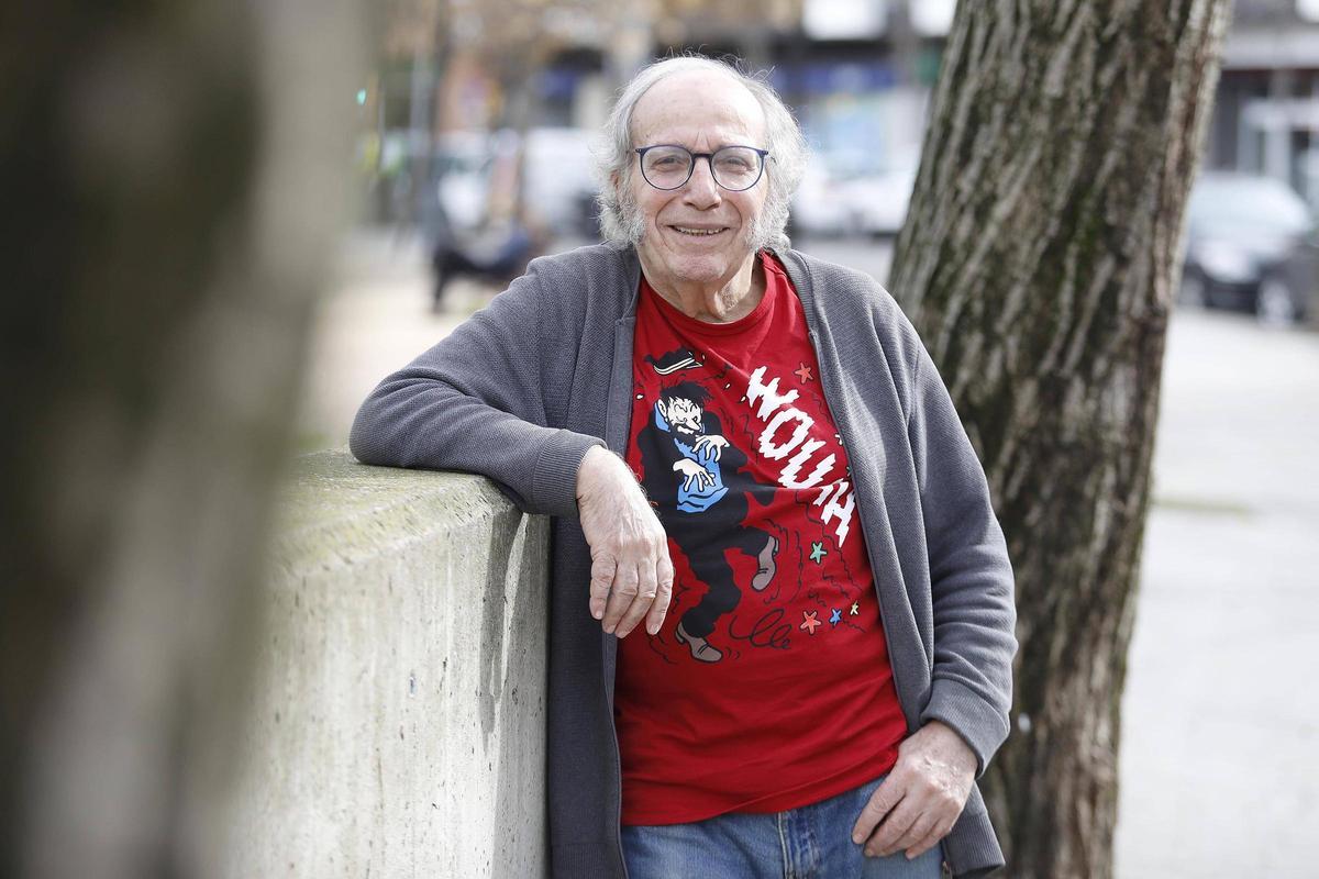 El vell anarquista Floréal Cuadrado, a Girona, on viu actualment.