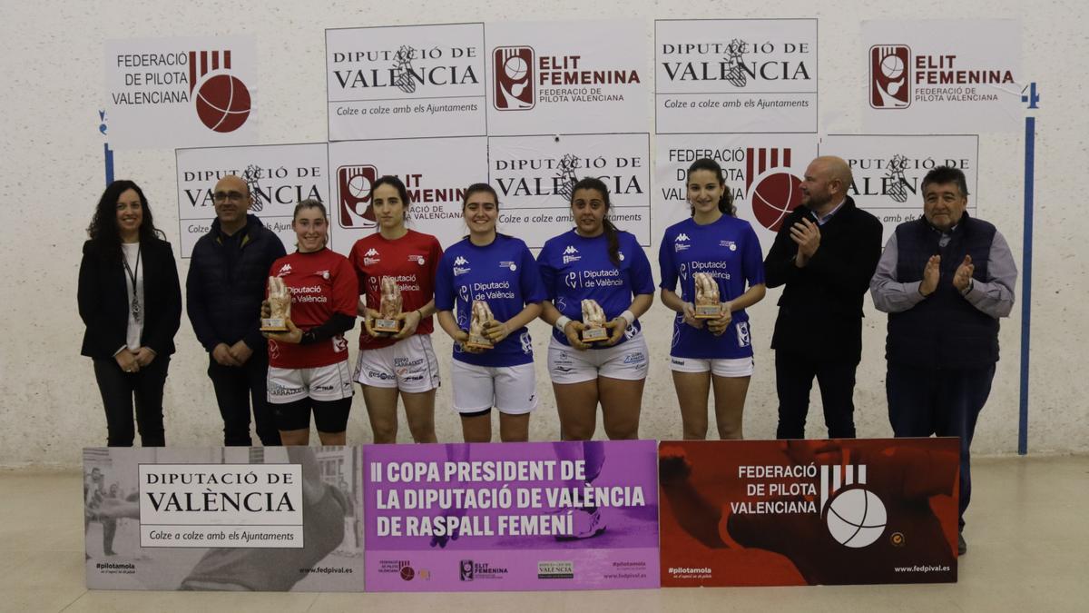 Campiones i subcampiones de la II Copa President de la Diputació, amb Toni Gaspar, Vicent Molines, Fernando Pascual i Susana Martínez.