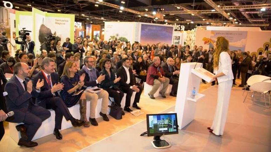 La actriz María Castro actuó de madrina en la presentación en Fitur.