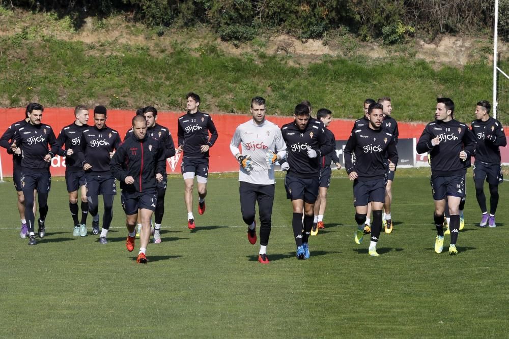 Entrenamiento del Sporting de Gijón