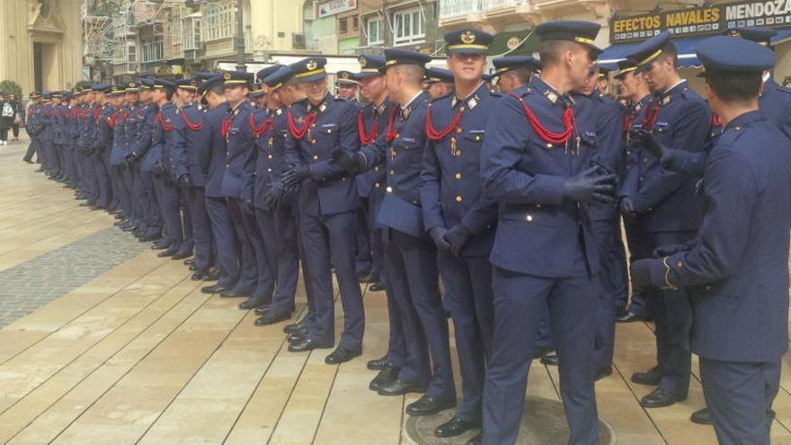 Los militares en formación.