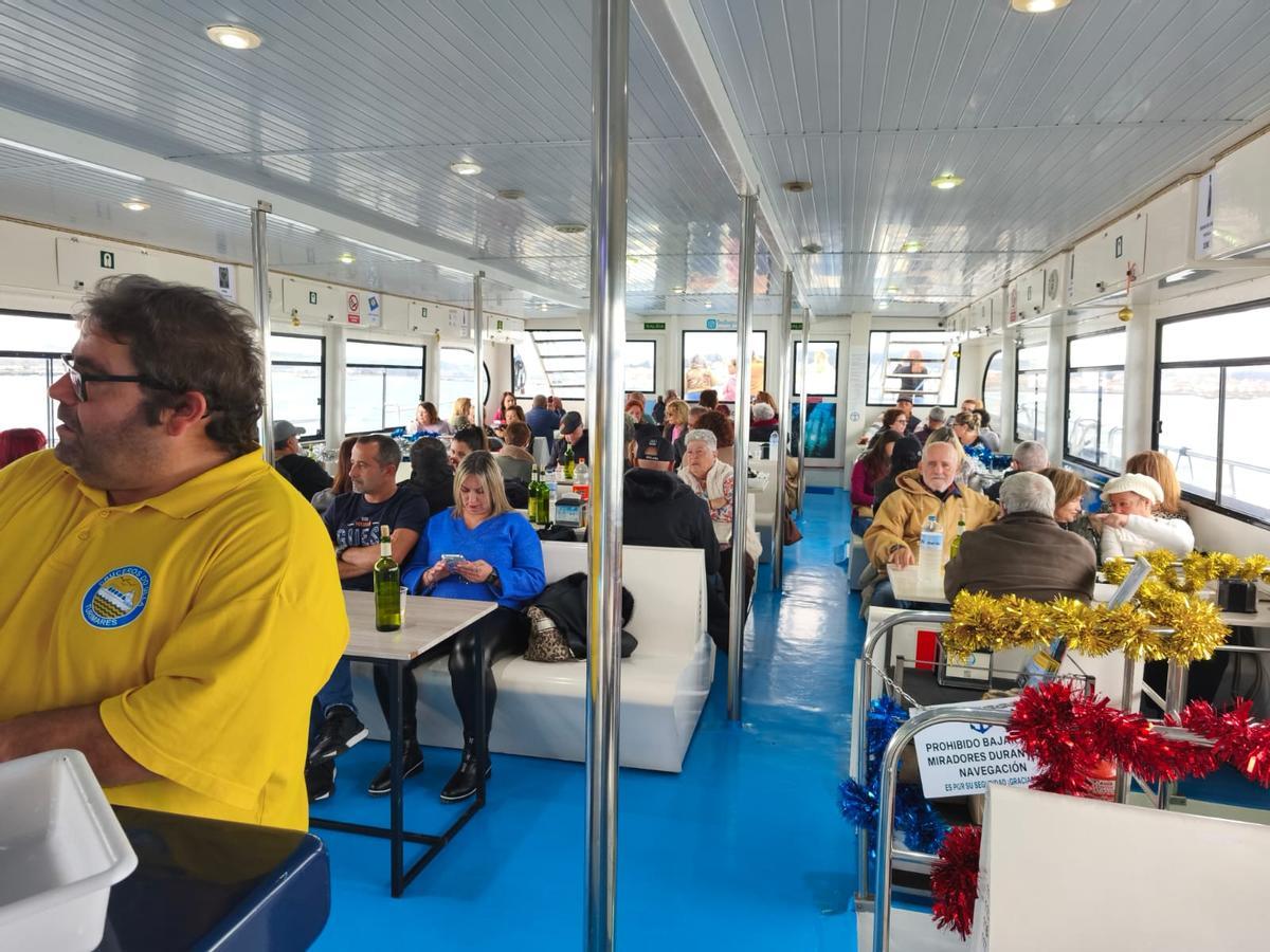 Una de las cubiertas del "Gran Cormorán Jet".