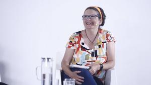 Mónica Oltra, en la presentación de un libro recientemente.