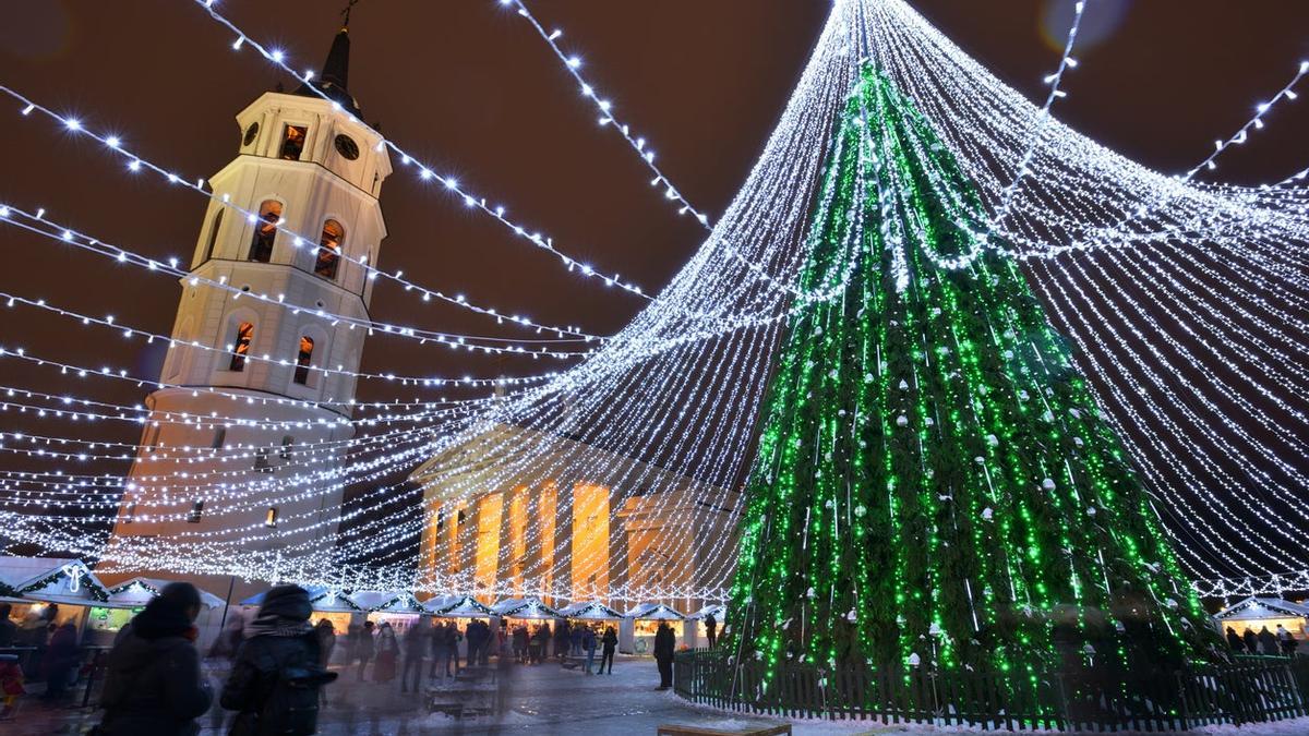 Luces de Navidad en Vilnius, Lituania