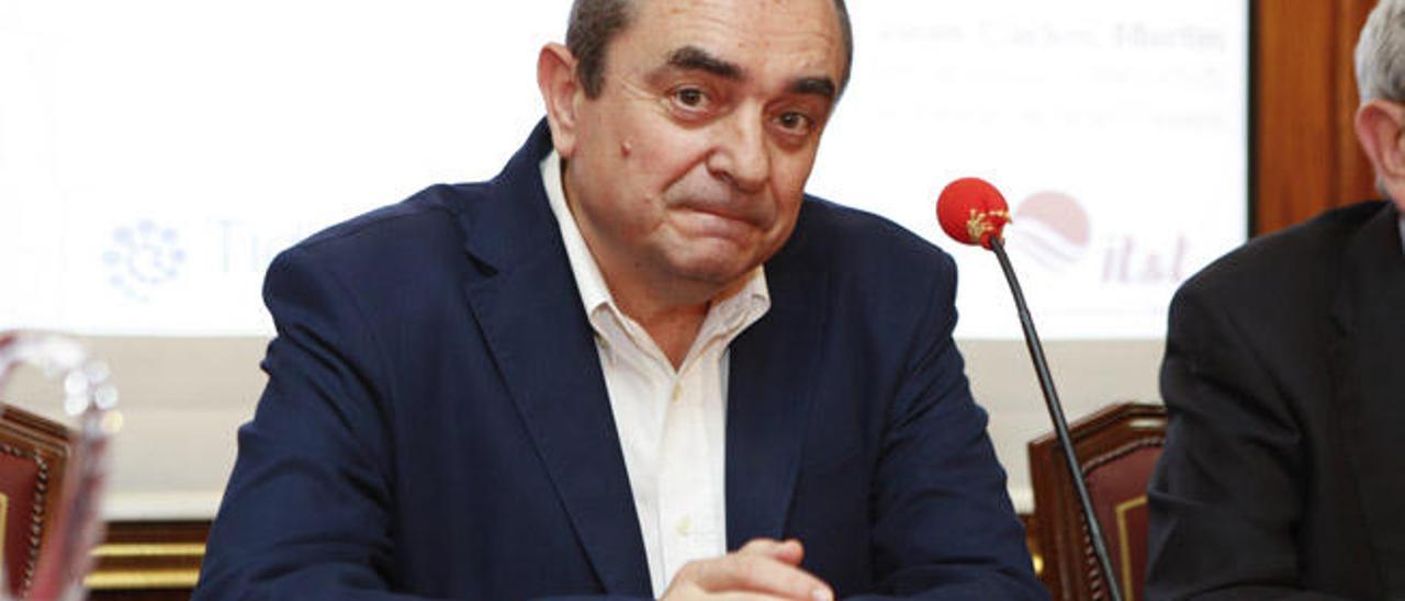 Juan Carlos Martín, durante una conferencia en la Real Sociedad Económica de Amigos del País.