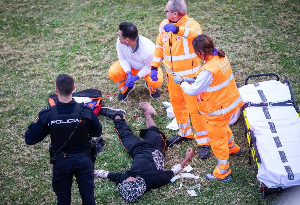 Herido grave un joven haciendo 'parkour' en València