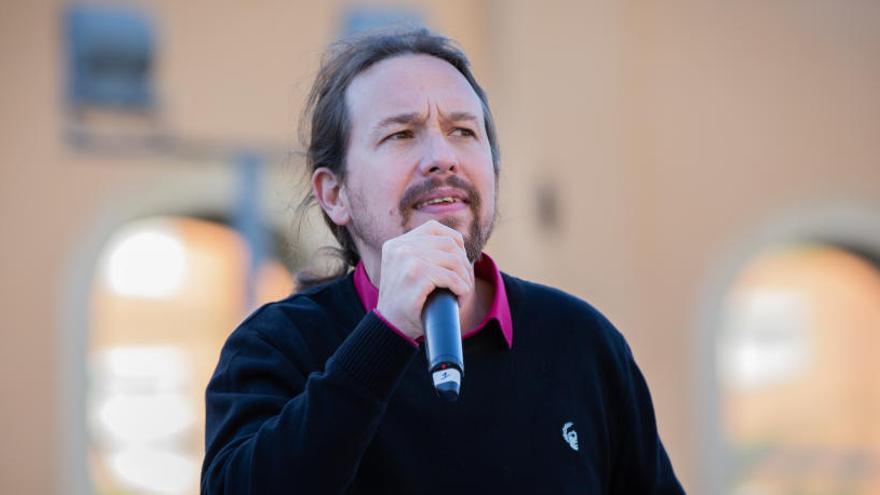 Pablo Iglesias, en un mitin en Barcelona.