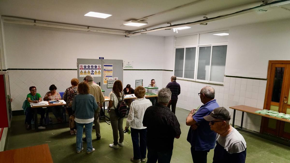 Cientos de personas votan para las elecciones al Parlamento andaluz