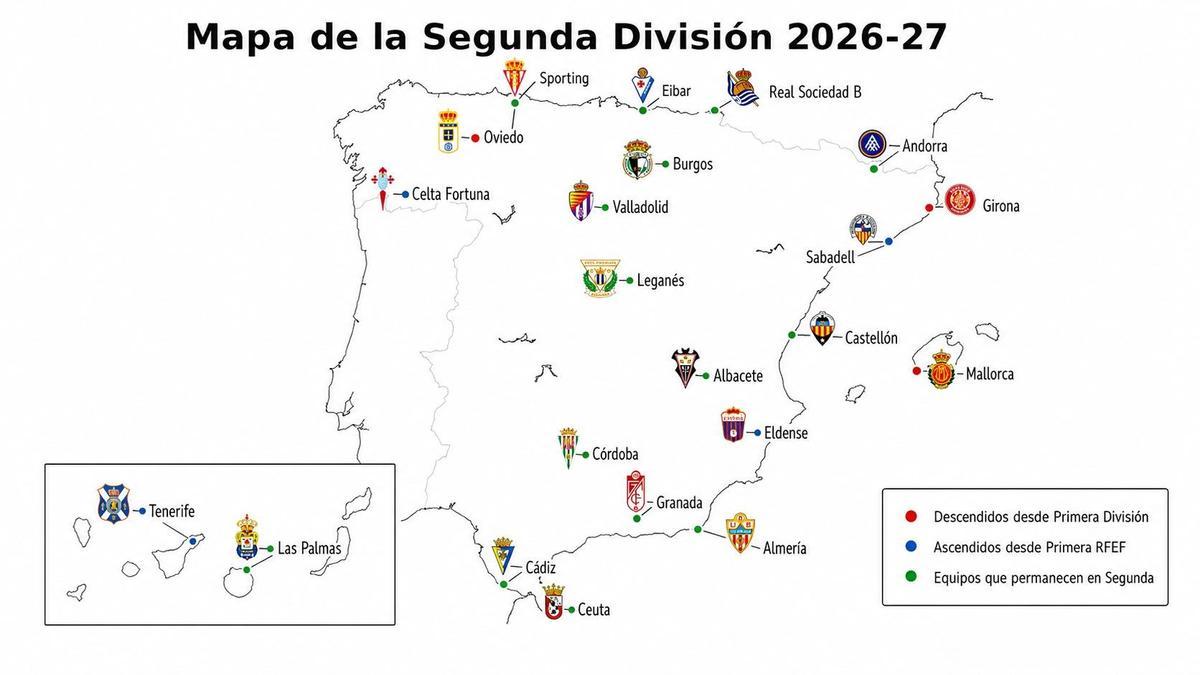 Los 22 equipos de Segunda