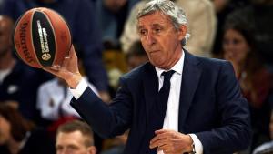 Svetislav Pesic, en un reciente encuentro de la Euroliga en el Palau