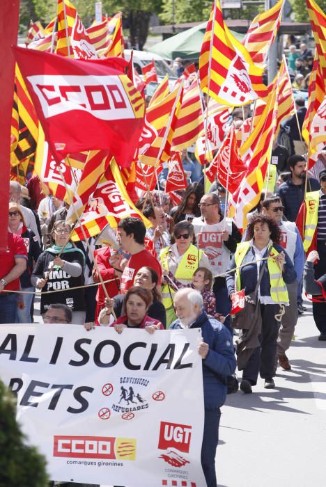 Manifestació del primer de maig a Girona