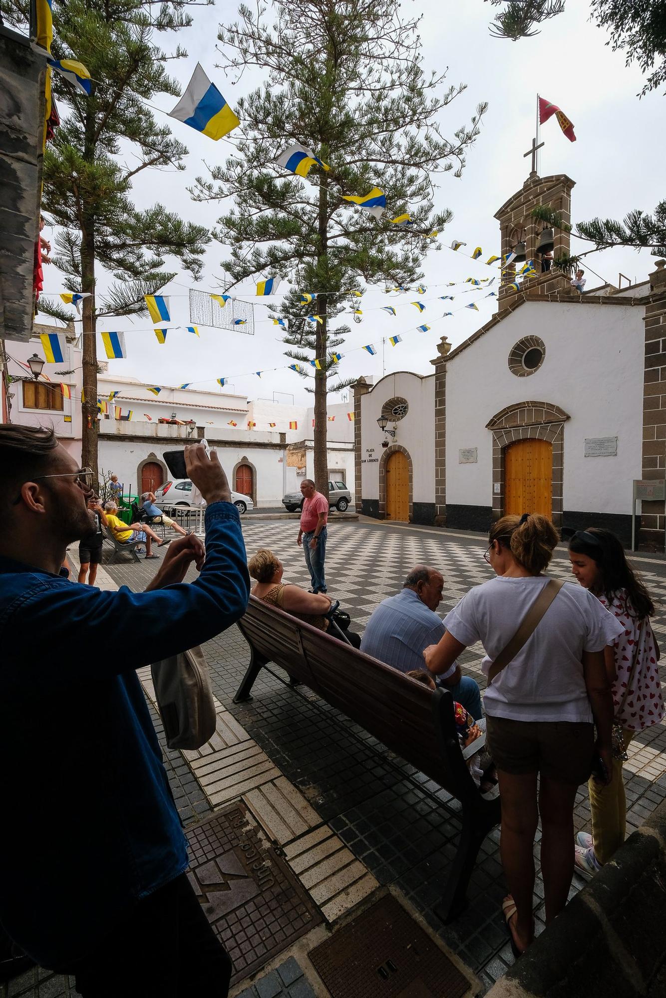 Subida de bandera en las fiestas de San Lorenzo