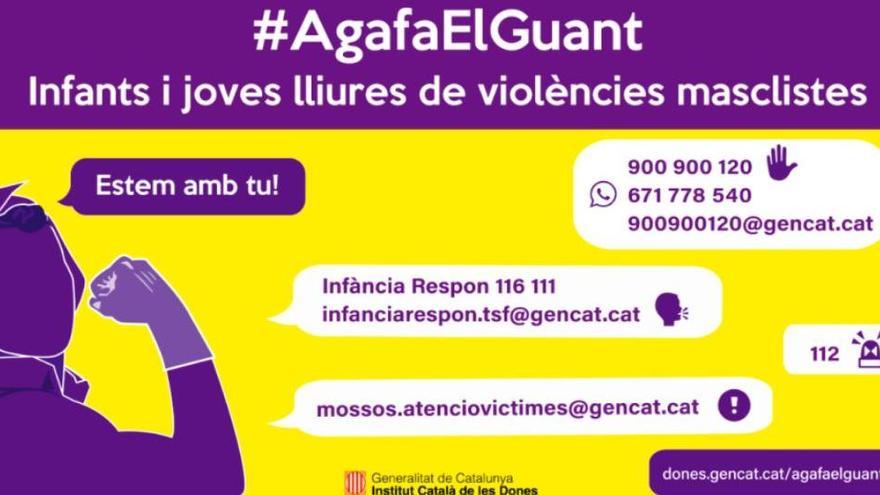 Imatge de la campana «Agafa el guant» de l&#039;Institut Català de les Dones