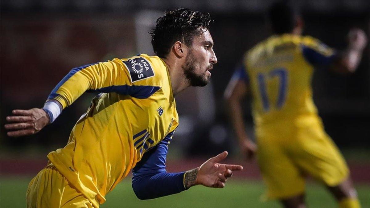 Telles celebra el gol del empate ante el Belenenses