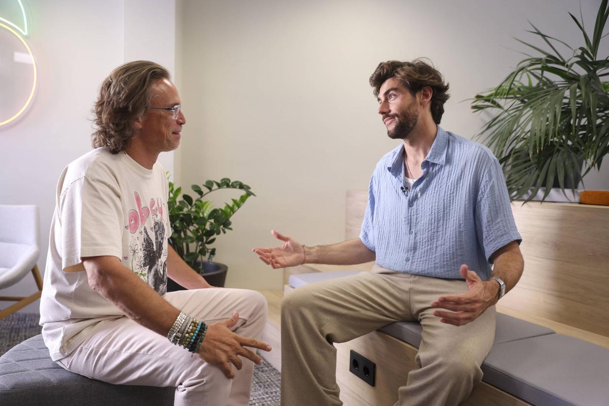 Álvaro Soler, durante la entrevista con SPORT