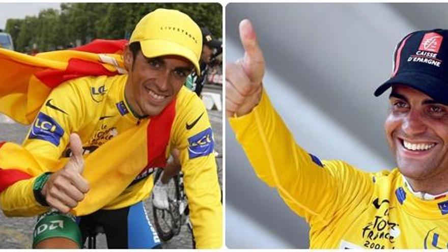 Óscar Pereiro y Alberto Contador.