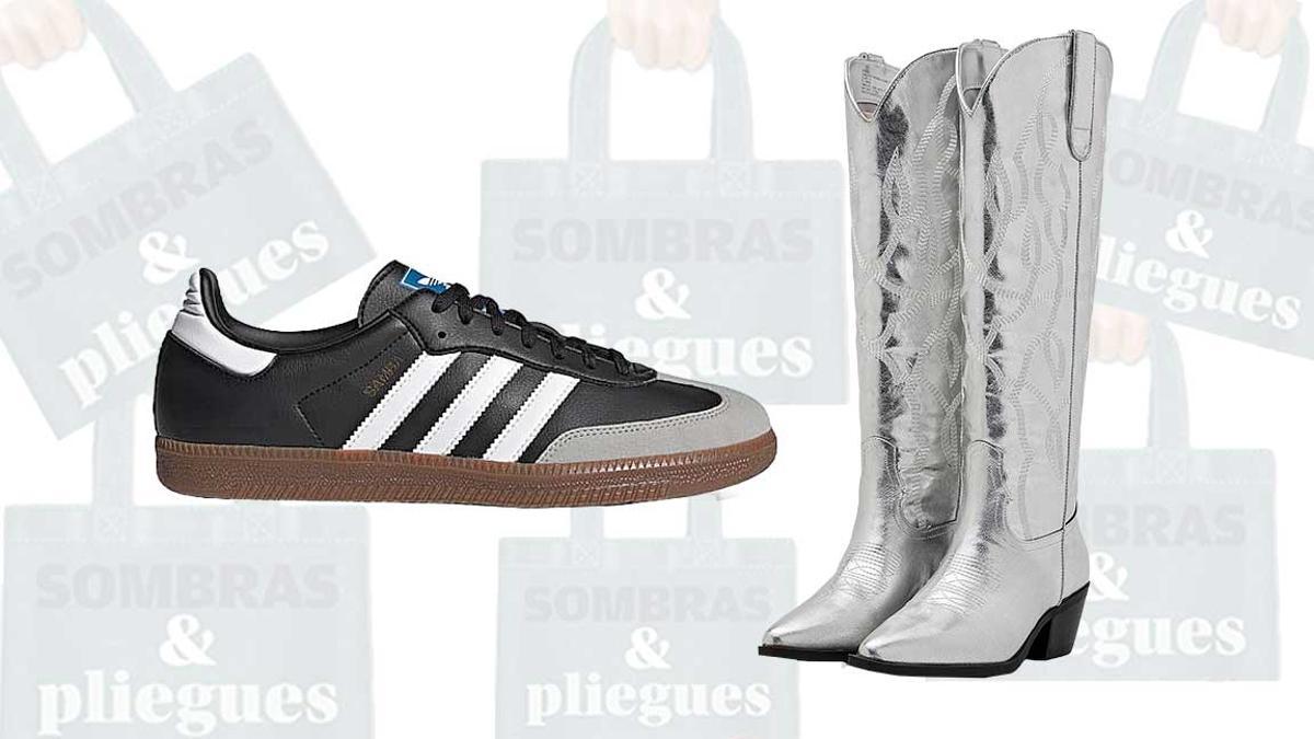 Tendencias para comprar en las rebajas 2023: Adidas Samba y Botas metalizadas de Steve Madden