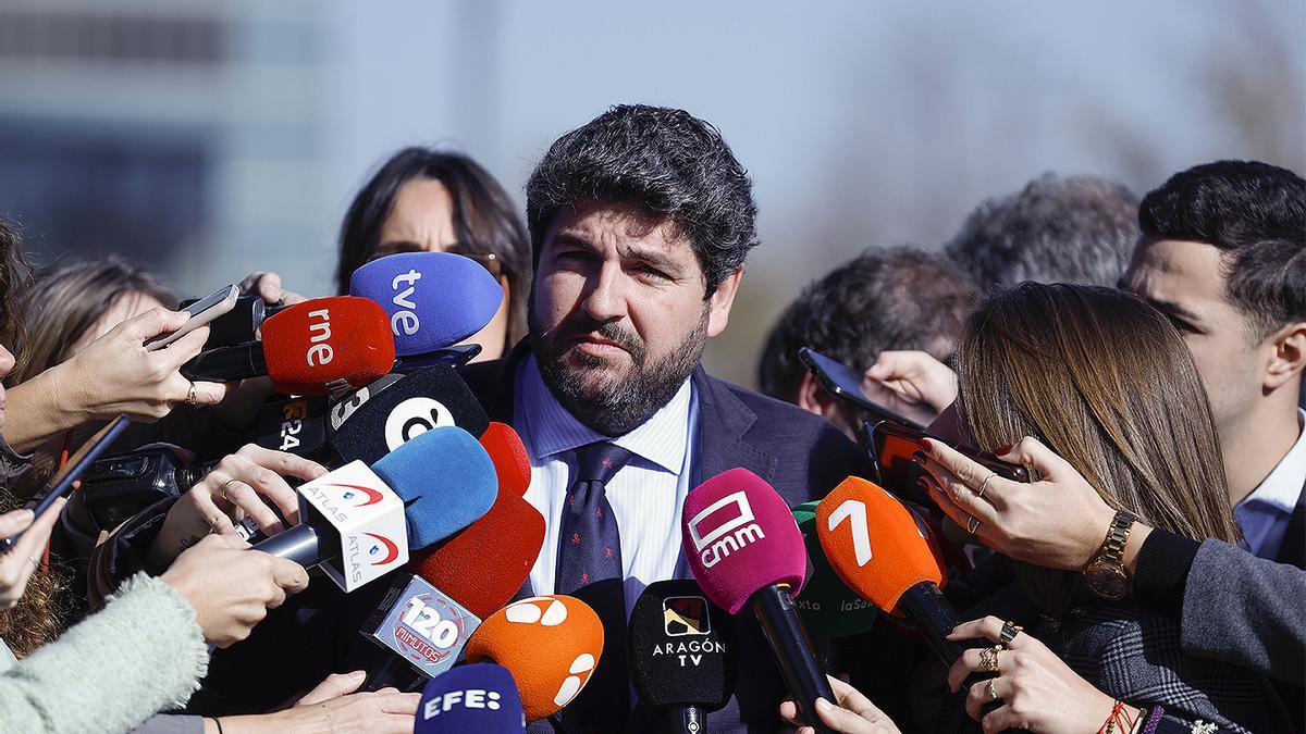 Imagen de archivo de Fernando López Miras, presidente de la Región de Murcia y líder del PP de Murcia.