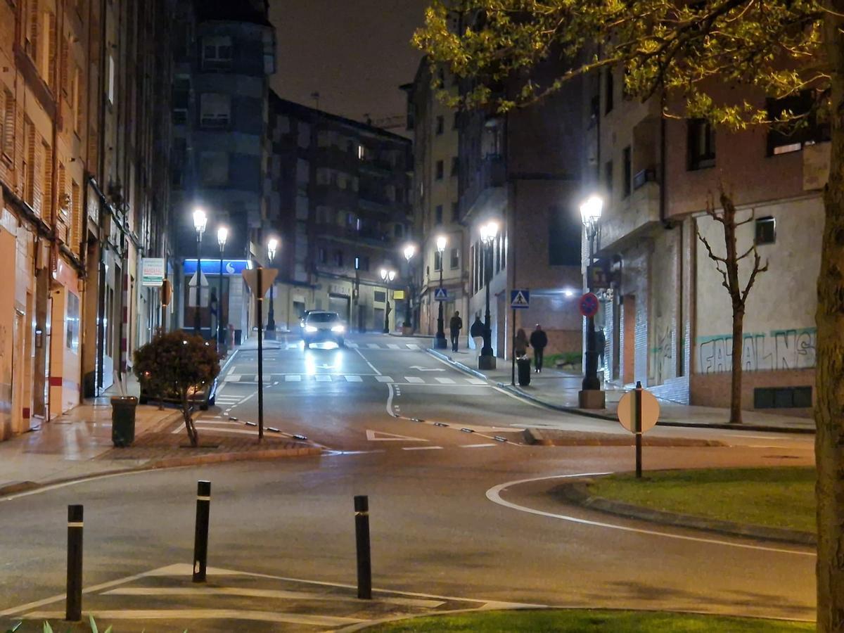 La calle la Argañosa minutos después del suceso.