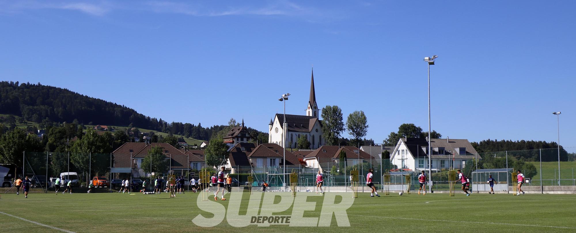 Entrenamiento de la tarde en St Gallen