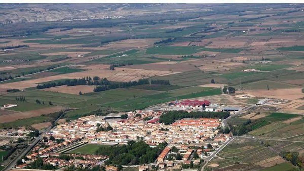 Vista aérea de Ontinar de Salz (Zaragoza).