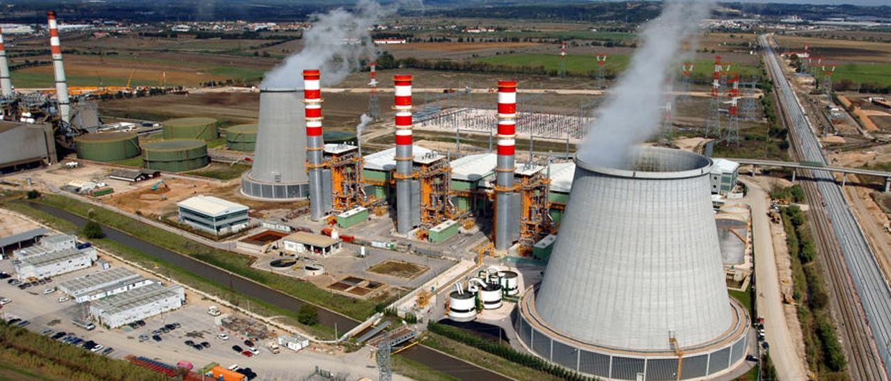 Vista aérea de una planta de hidrógeno