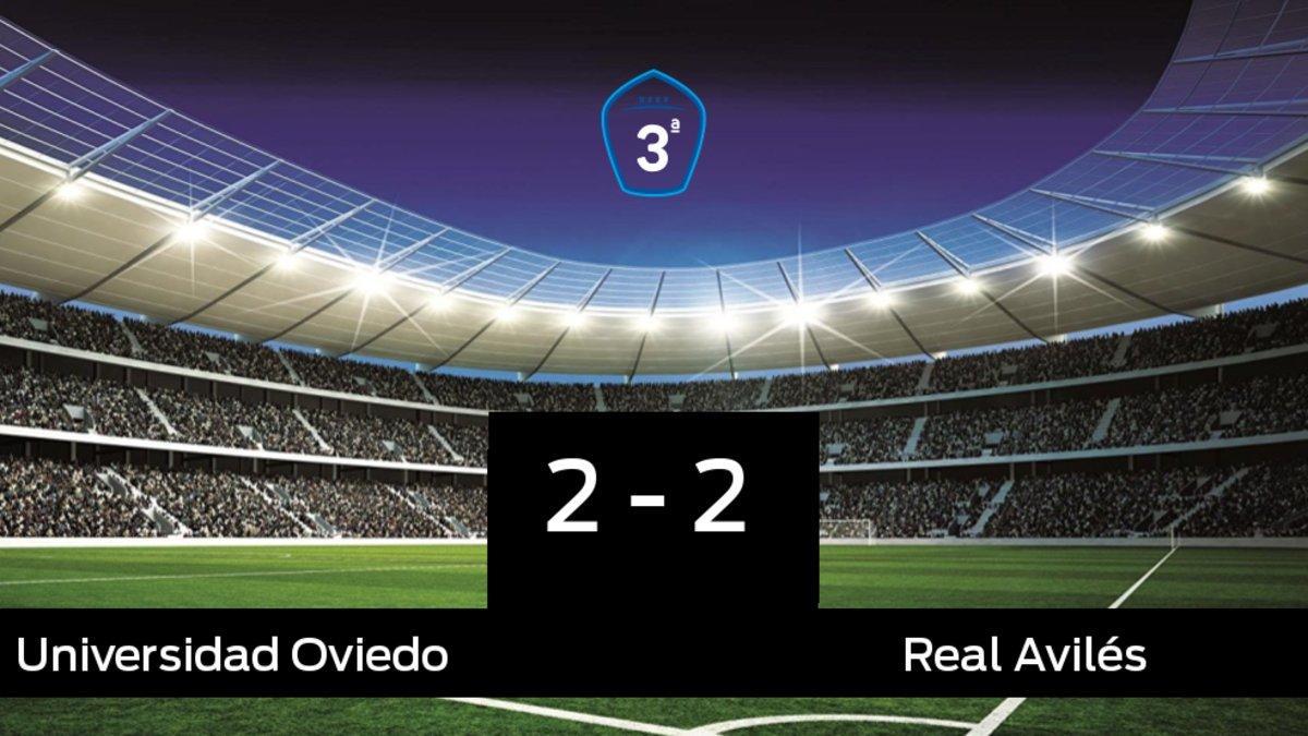 Empate a dos entre el Universidad Oviedo y el Real Avilés