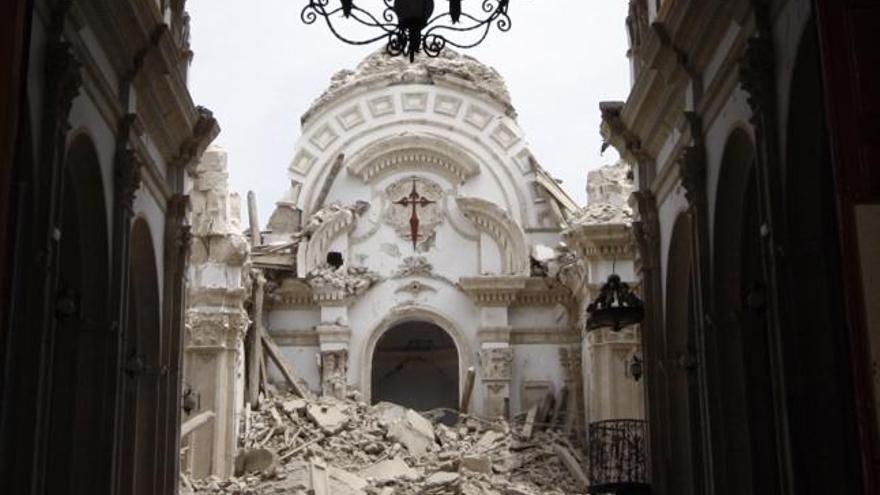 La iglesia de Santiago es una de las más afectadas.