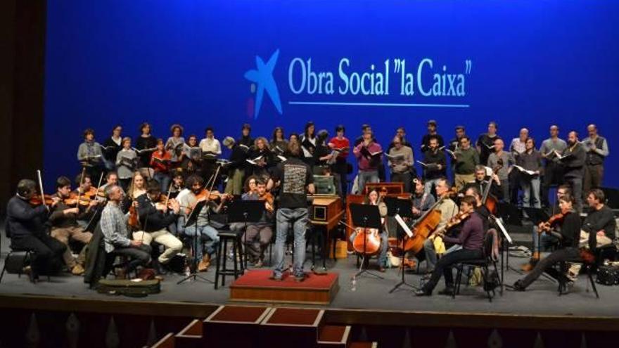 Un momento del ensayo general de ayer en el Auditòrium de Palma.