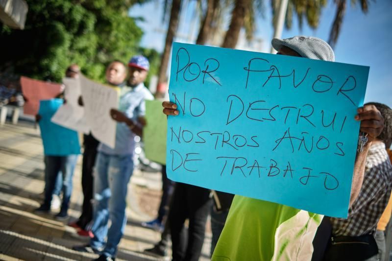 Protesta de africanos en Tenerife