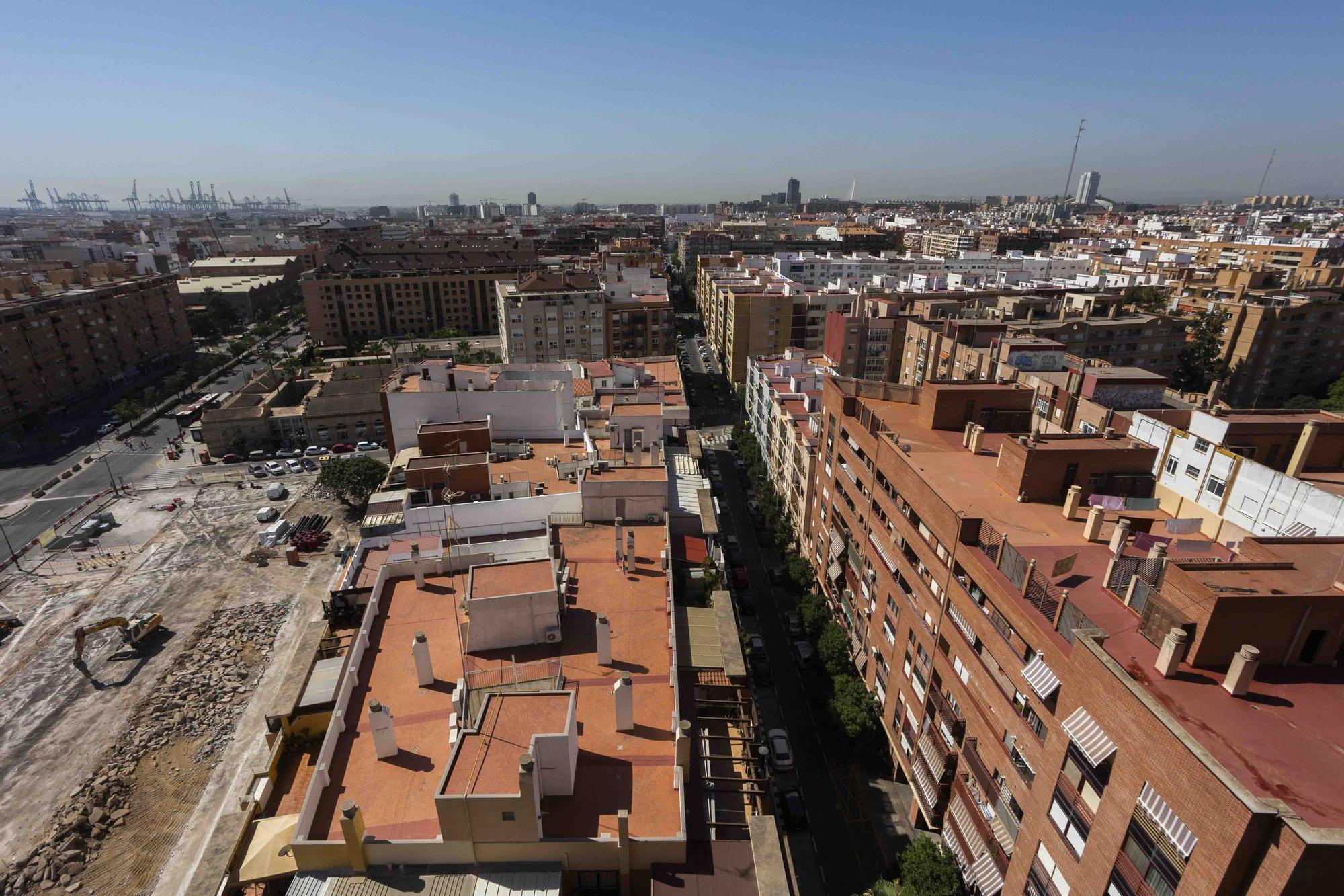 València a vista de pájaro (IV): desde el final de Blasco Ibánez