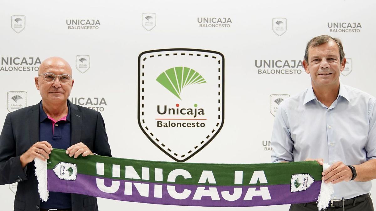 López Nieto y Juanma Rodríguez, en la presentación del director deportivo.