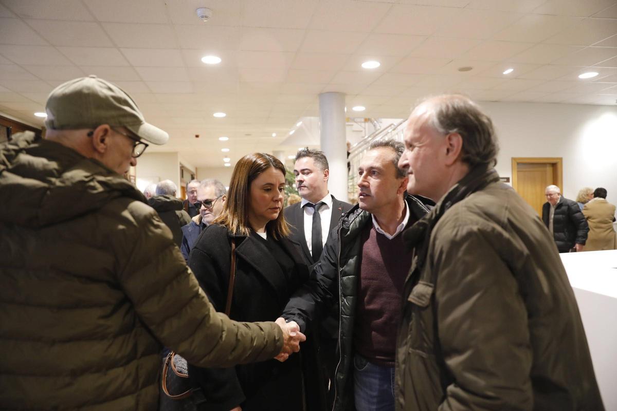 Acto de despedida de Vicente Gutiérrez Solís en el tanatorio de Langreo