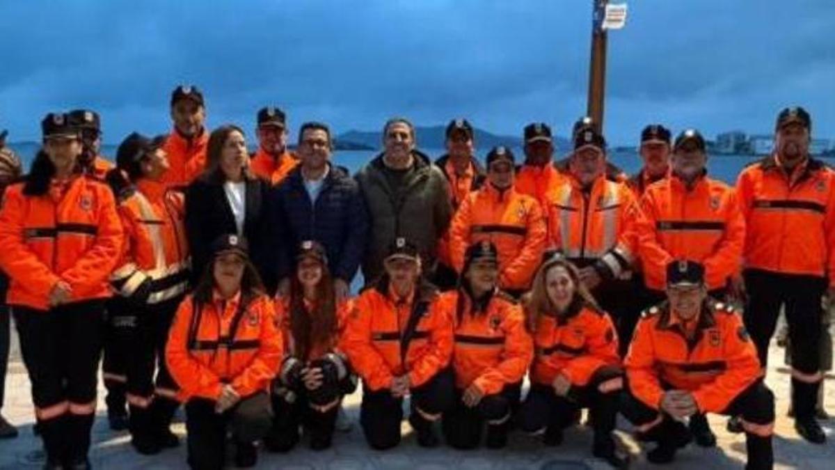 El equipo de Protección Civil