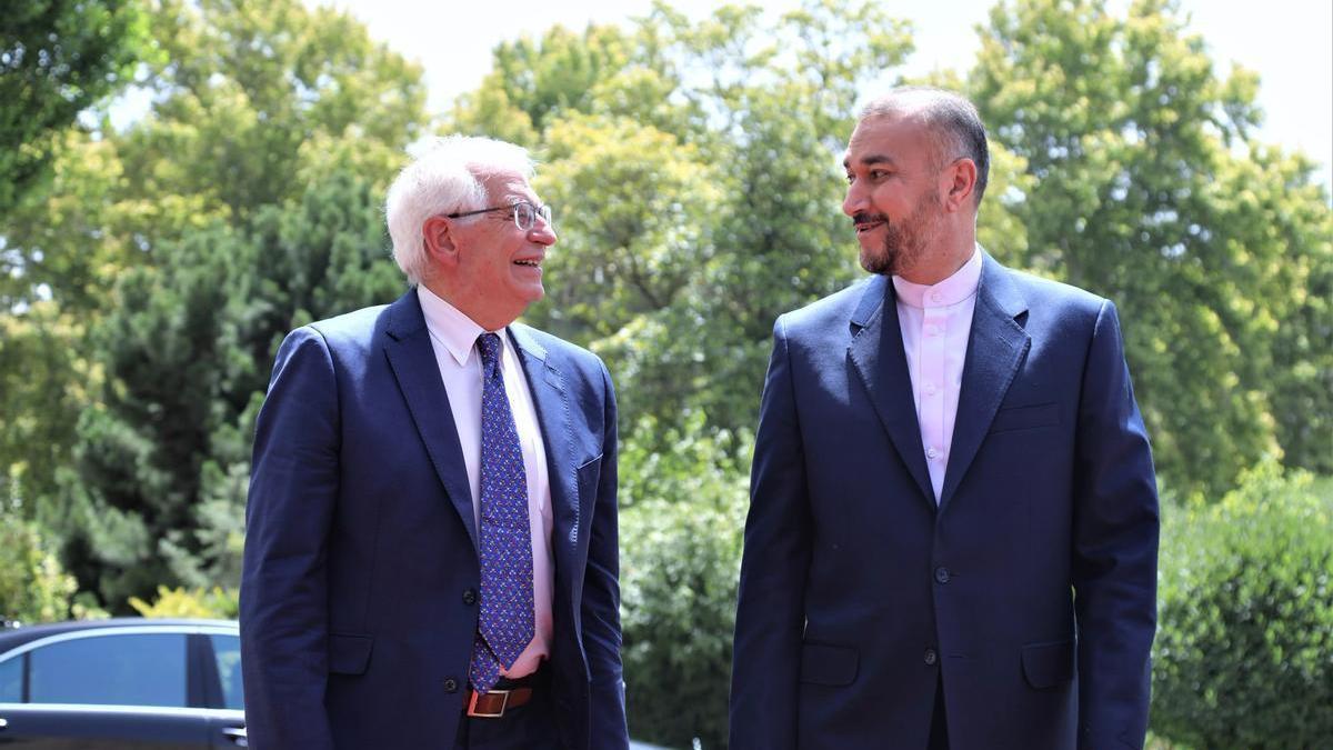 Josep Borrell, Alto Representante de Política Exterior de la UE, y Hosein Amirabdolahian, ministro de Exteriores de Irán.