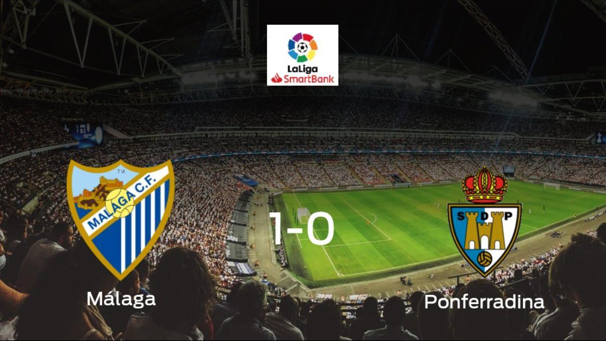 El Málaga se impone por 1-0 a la SD Ponferradina