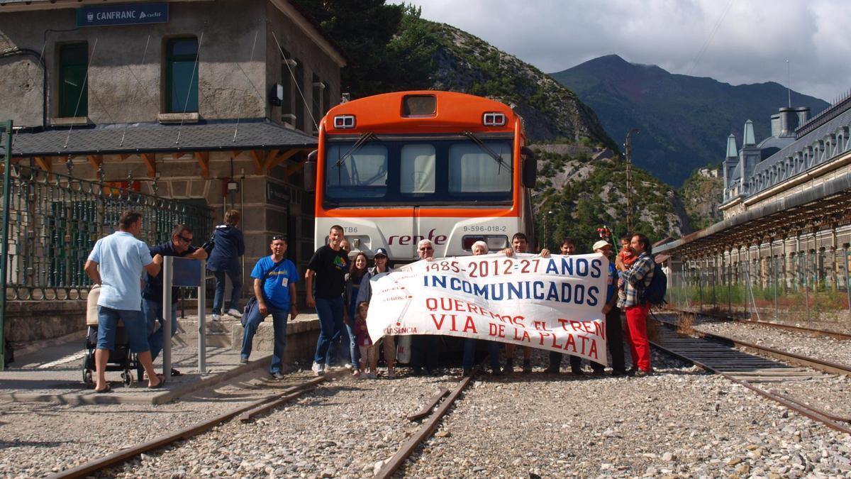 Reivindicación de la reapertura de la Ruta de la Plata en Canfranc