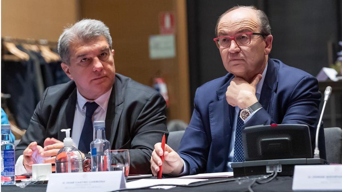 Joan Laporta ha intervenido este jueves en la Junta Directiva de la RFEF