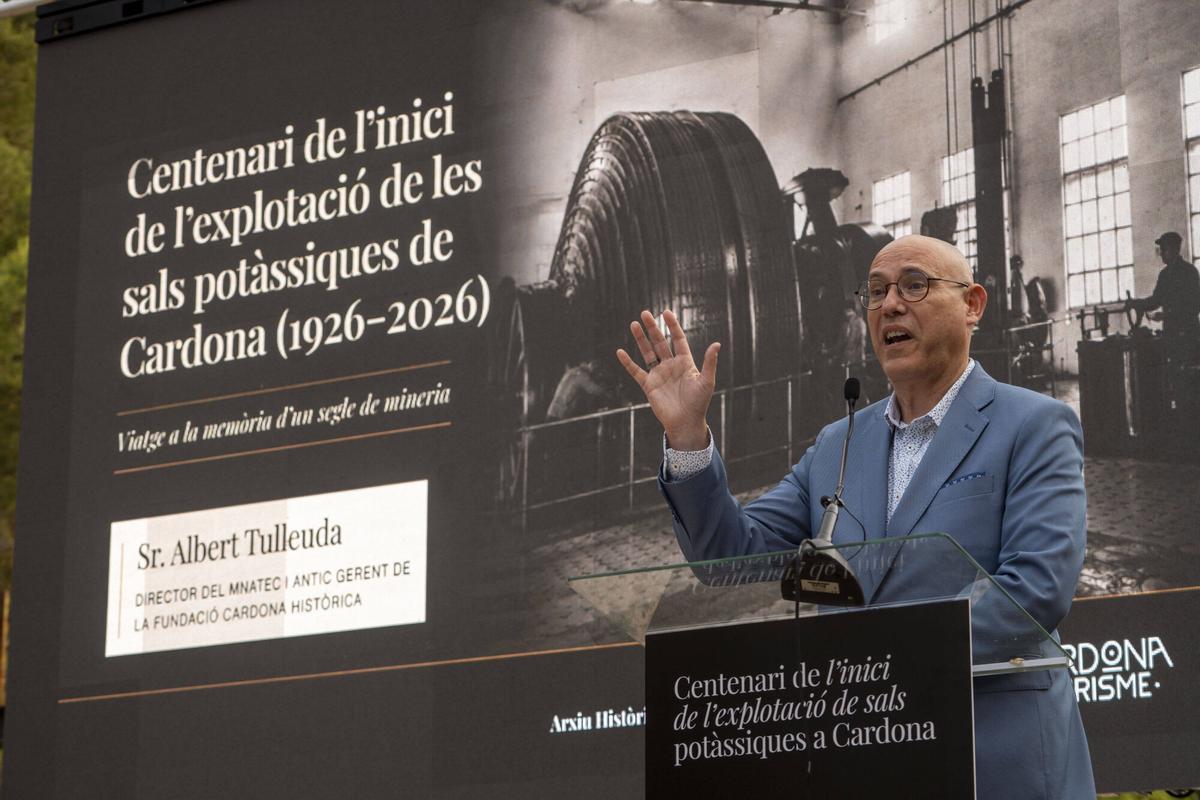 Imatges de l'acte de commemoració del centenari de l’inici de l’explotació de les sals potàssiques a Cardona Imatges de l'acte de commemoració del centenari de l’inici de l’explotació de les sals potàssiques a Cardona