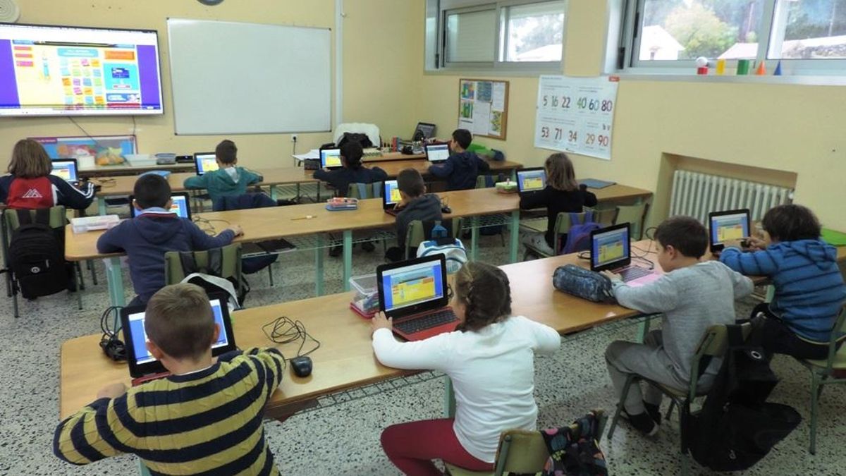 Alumnos de Primaria de un colegio público.