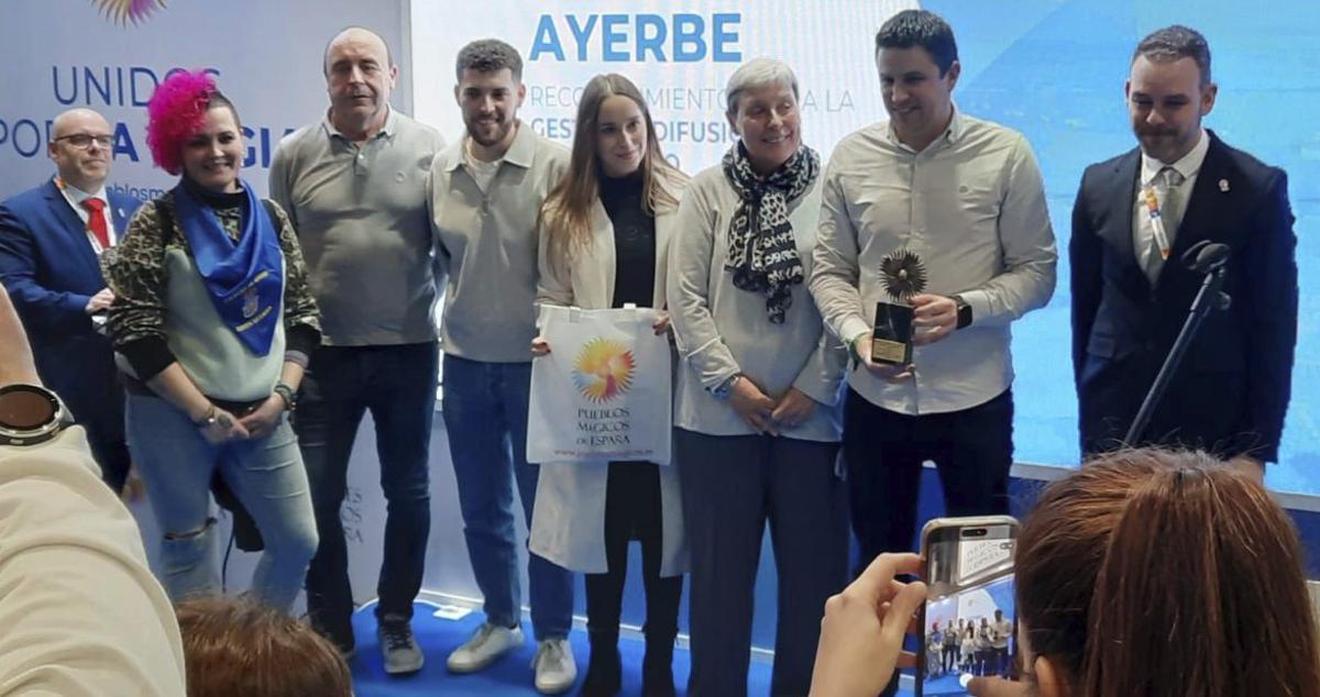 La propuesta turística y cultural de Ayerbe recibió tres galardones en Madrid. | AYUNTAMIENTO DE AYERBE