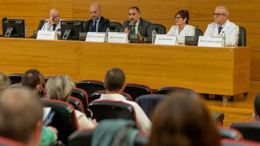 Inauguración del congreso de braquiterapia, ayer, en el Cunqueiro.