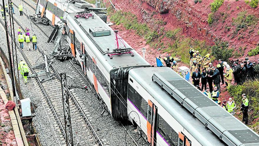 El descarrilament d&#039;un tren  a Vacarisses deixa un mort i 49 ferits