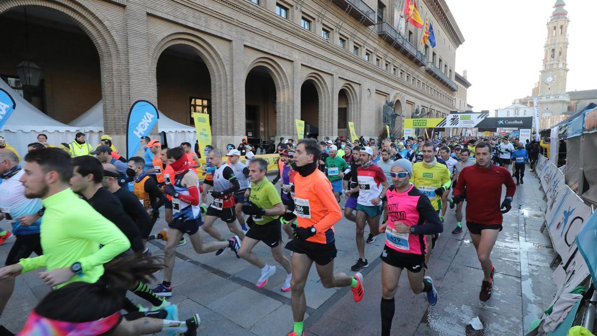 Salida del Maratón de Zaragoza el pasado mes de abril.