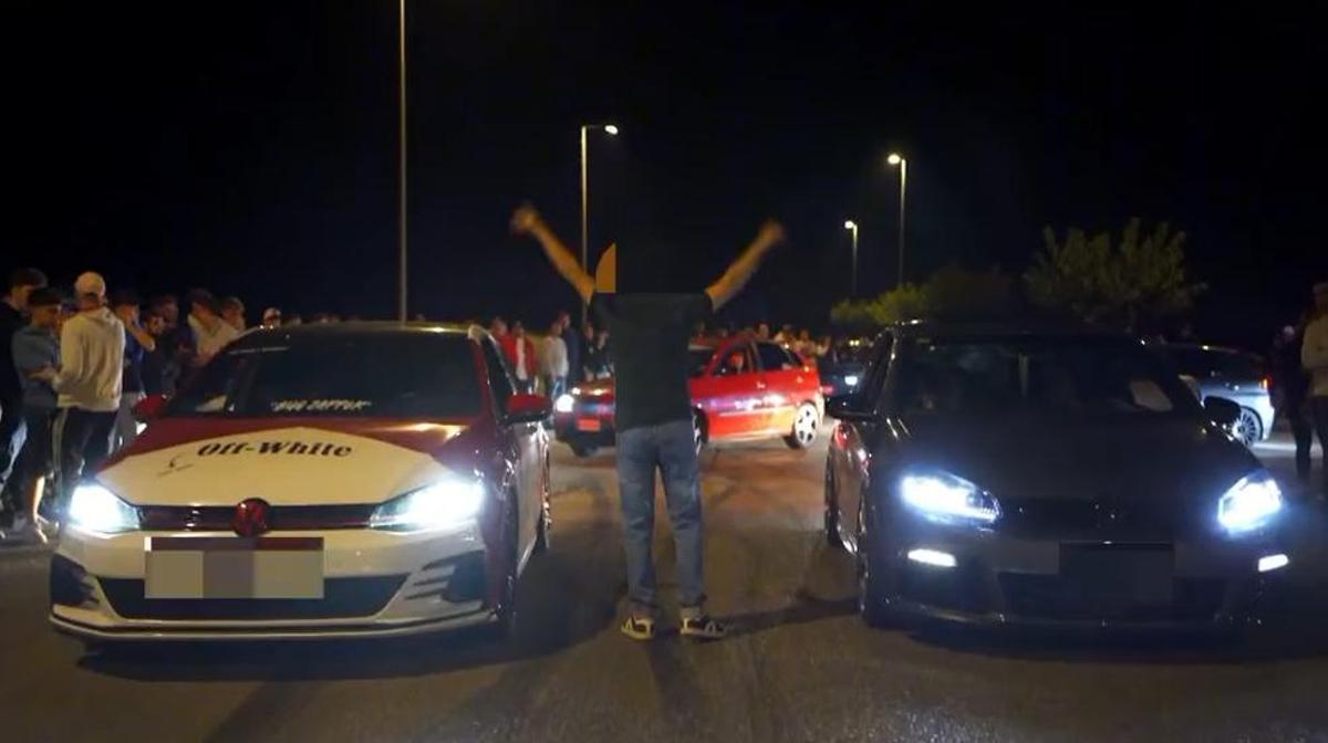 Carrera clandestina celebrada en un polígono industrial